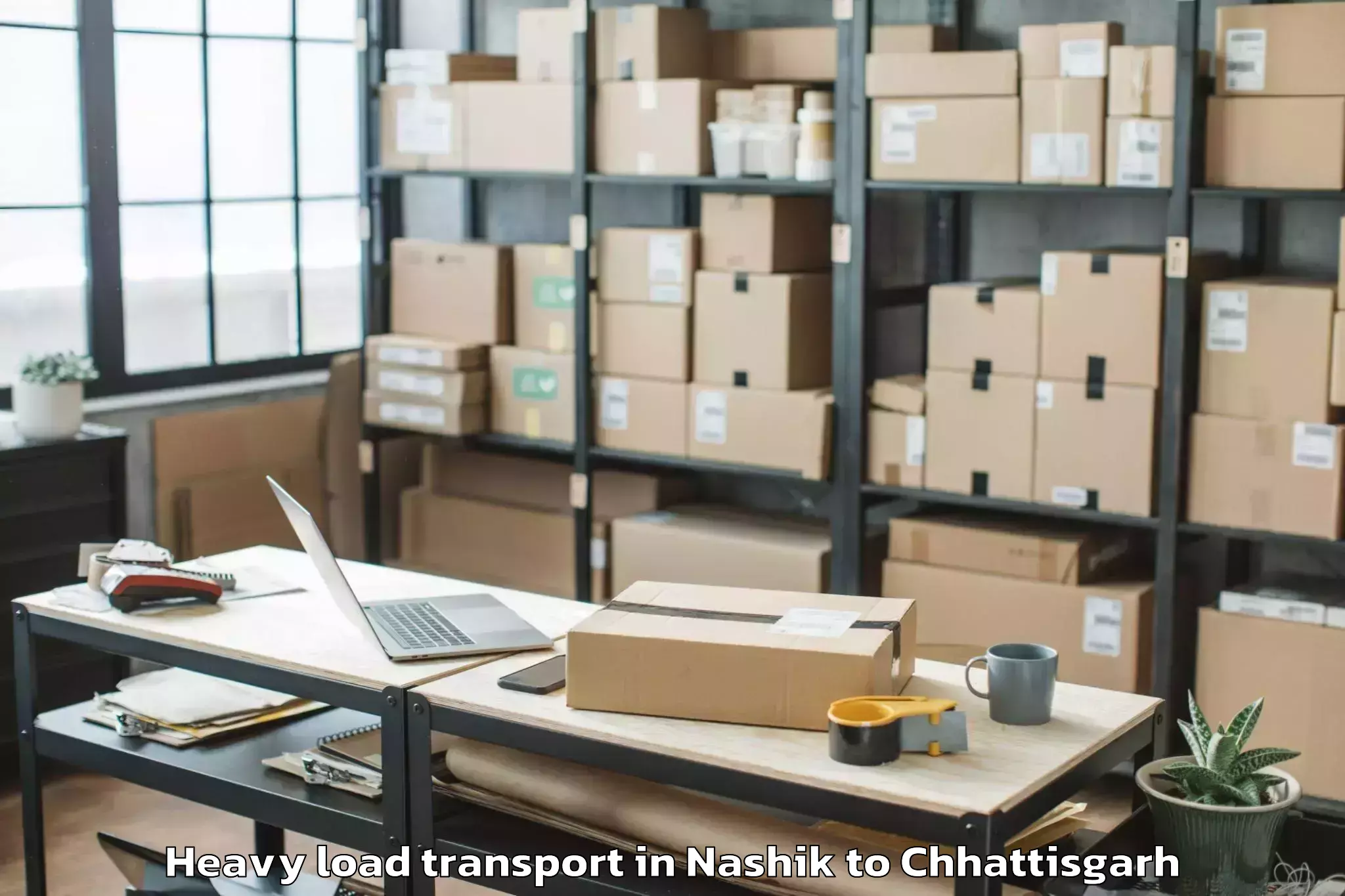 Book Nashik to Bemetara Heavy Load Transport Online